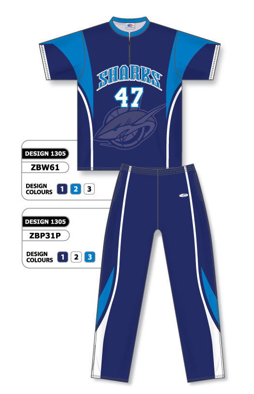 Athletic Knit Custom Sublimated Basketball Warm Up Set Design 1305 (ZBWS61-1305)
